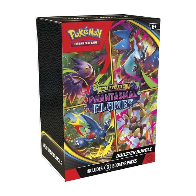 Pokemon Mega Evolution Phantasmal Flames Booster Bundle (6 Packs) - ATXoniqed TCG